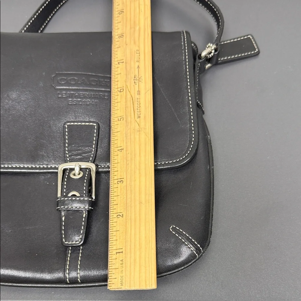 Vintage Coach Black Flap SoHo Leatherwear Messenger/Crossbody - Picture 10 of 10